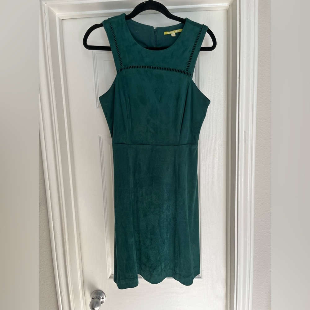 Green Suede Party Dress